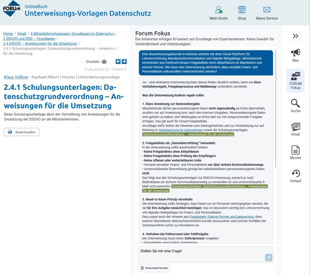 Forum Fokus screen dokumenterstellung datenschutz Forum Fokus screen dokumenterstellung datenschutz
